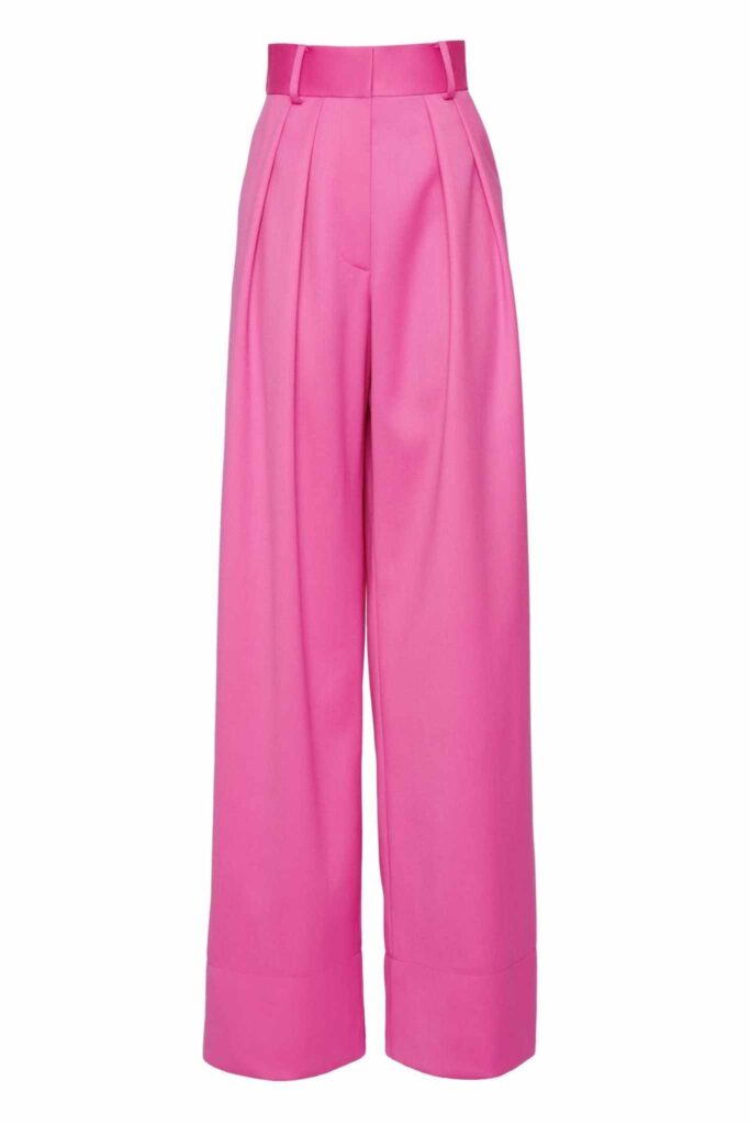 Brandon maxwell pink trousers